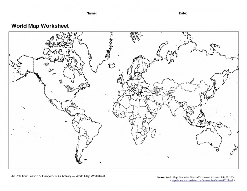 World Map Quiz Continents Copy Oceans And Continents Map Quiz - Continents And Oceans Map Quiz Printable