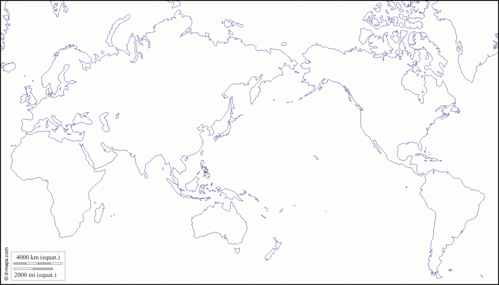 Printable World Map Pacific Centered Printable Maps