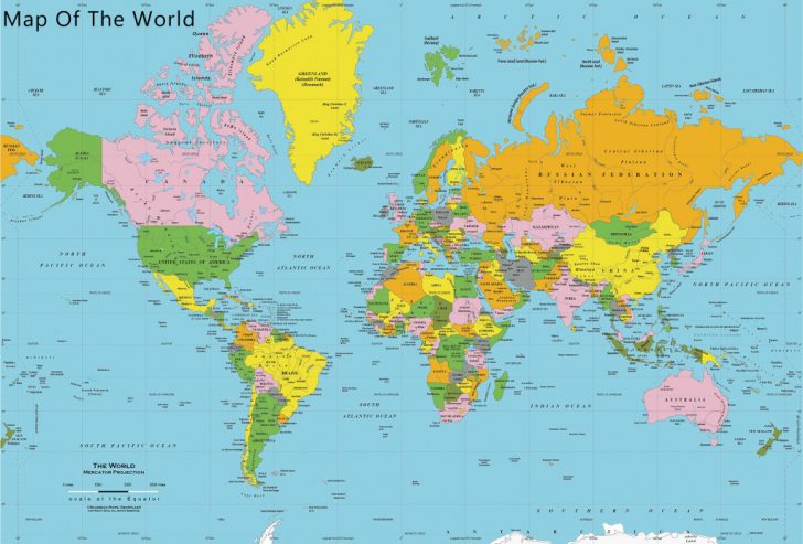 Free Printable Political World Map