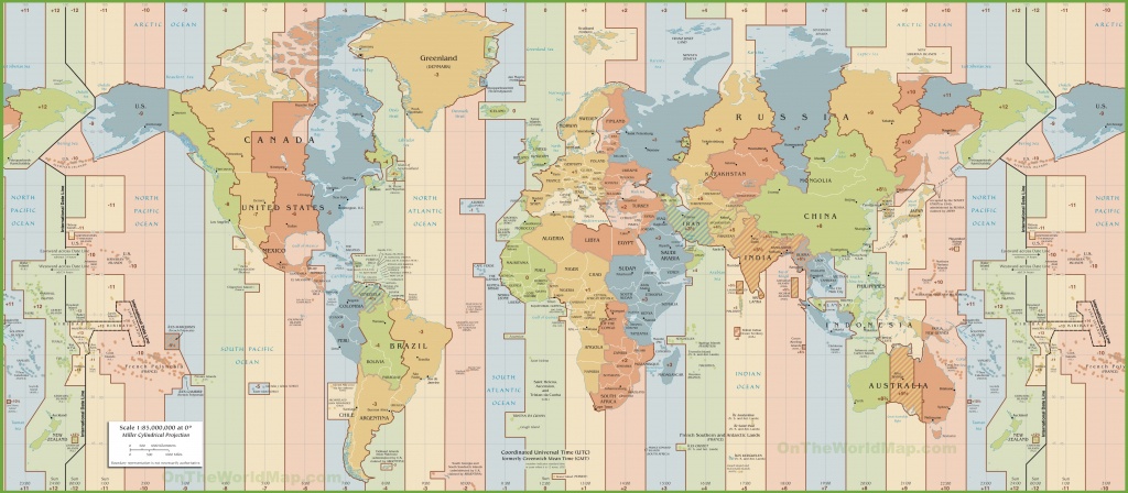 World Time Zones Map - World Time Zone Map Printable Free