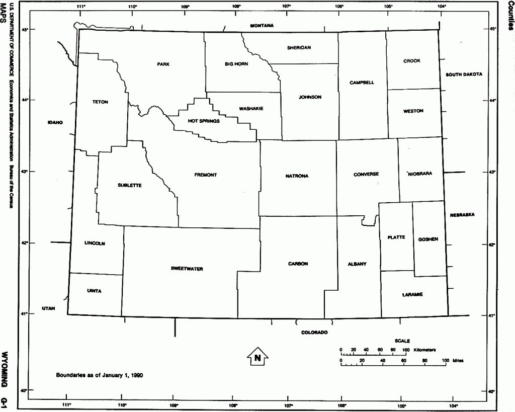 Wyoming Free Map - Wyoming State Map Printable | Printable Maps