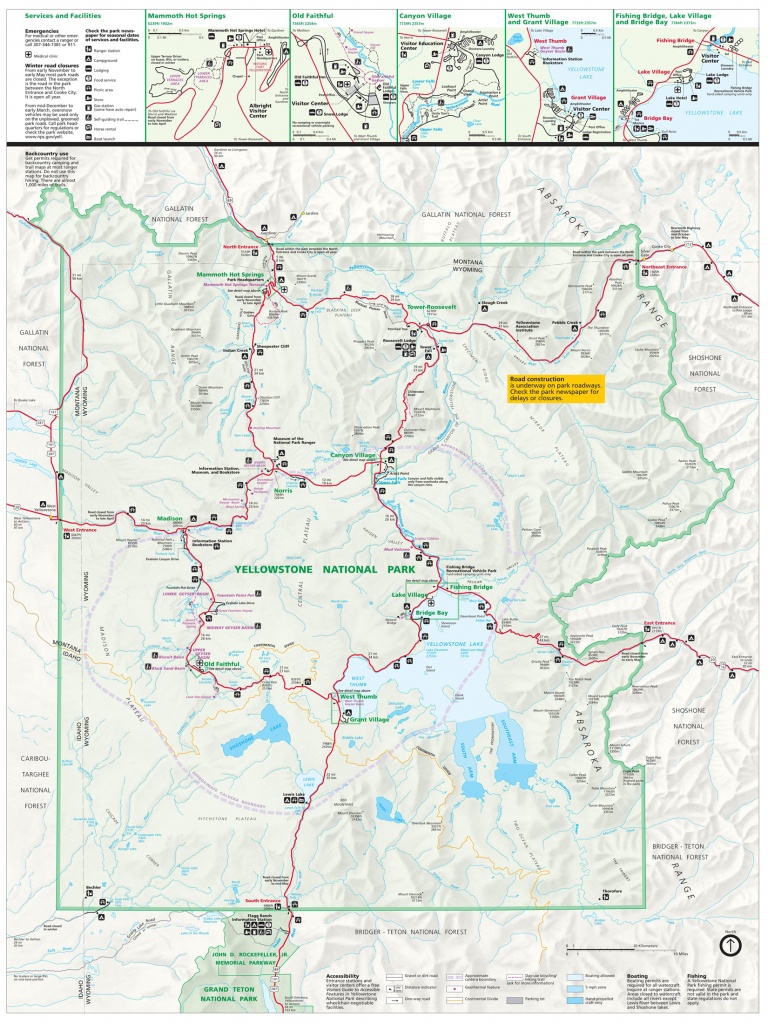 Yellowstone National Park Tourist Map ~ Yellowstone Up Close And - Printable Map Of Yellowstone National Park