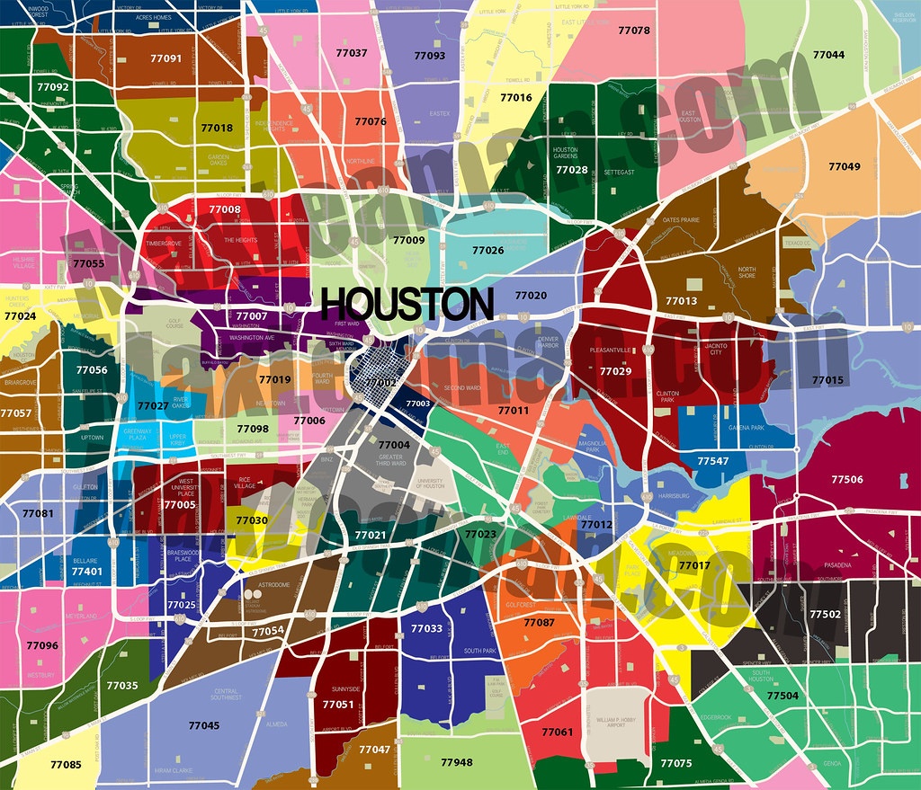 Zip Code Map Of Houston, Tx - Har - Show Me Houston Texas On The Map